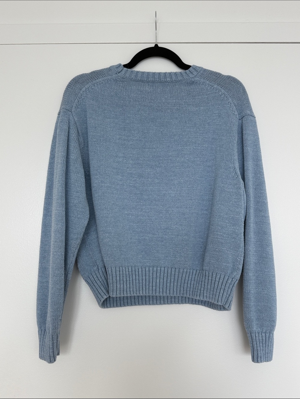 **RARE** Ralph Lauren Blue Knit Crewneck Sweater with Bear Motif - Size Medium - Picture 4 of 7